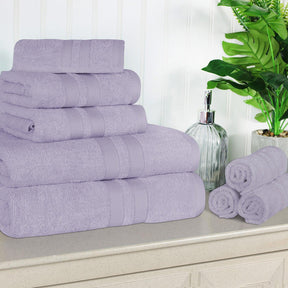 Ultra-Soft Cotton Absorbent Quick-Drying Solid 8 Piece Towel Set