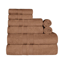 Ultra-Soft Cotton Absorbent Quick-Drying Solid 8 Piece Towel Set