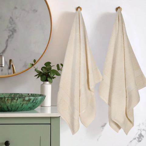 Egyptian Cotton Bath Towels Plush Absorbent Set of 2 Madison