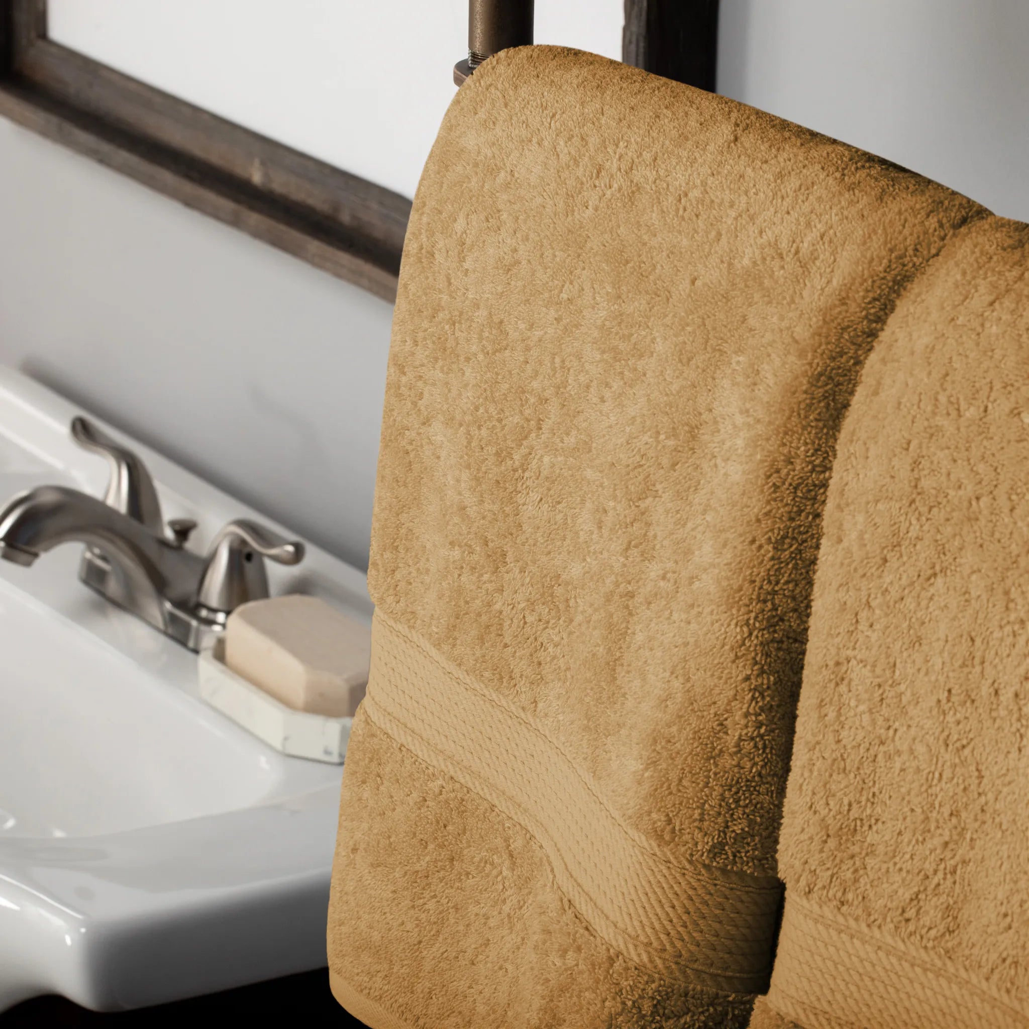 Madison Egyptian Cotton Plush Thick Absorbent Bath Towel Set of 2