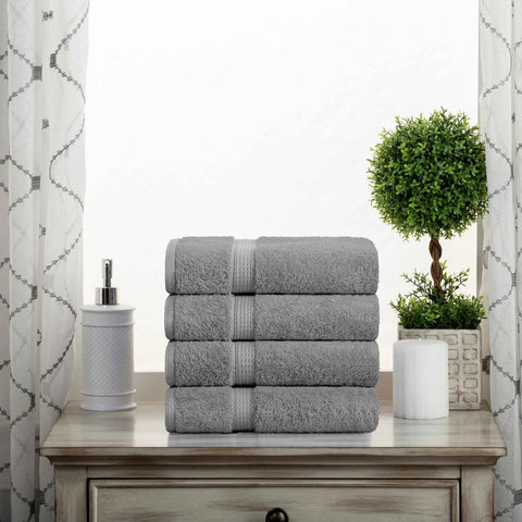 Egyptian Cotton Hand Towels 4-Piece Plush Set by Madison