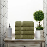 Egyptian Cotton Hand Towels 4-Piece Plush Set by Madison