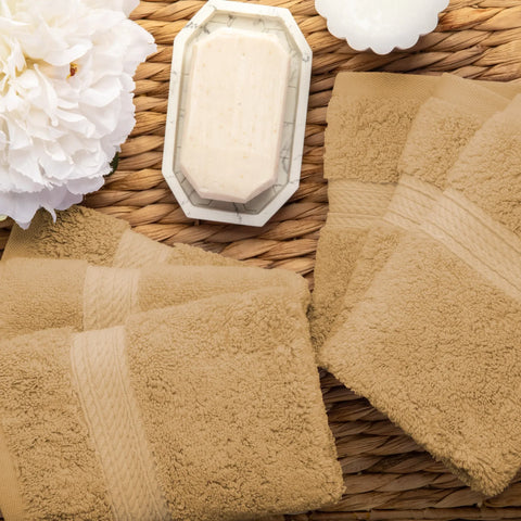 Egyptian Cotton Face Towel Set of 6 by Madison