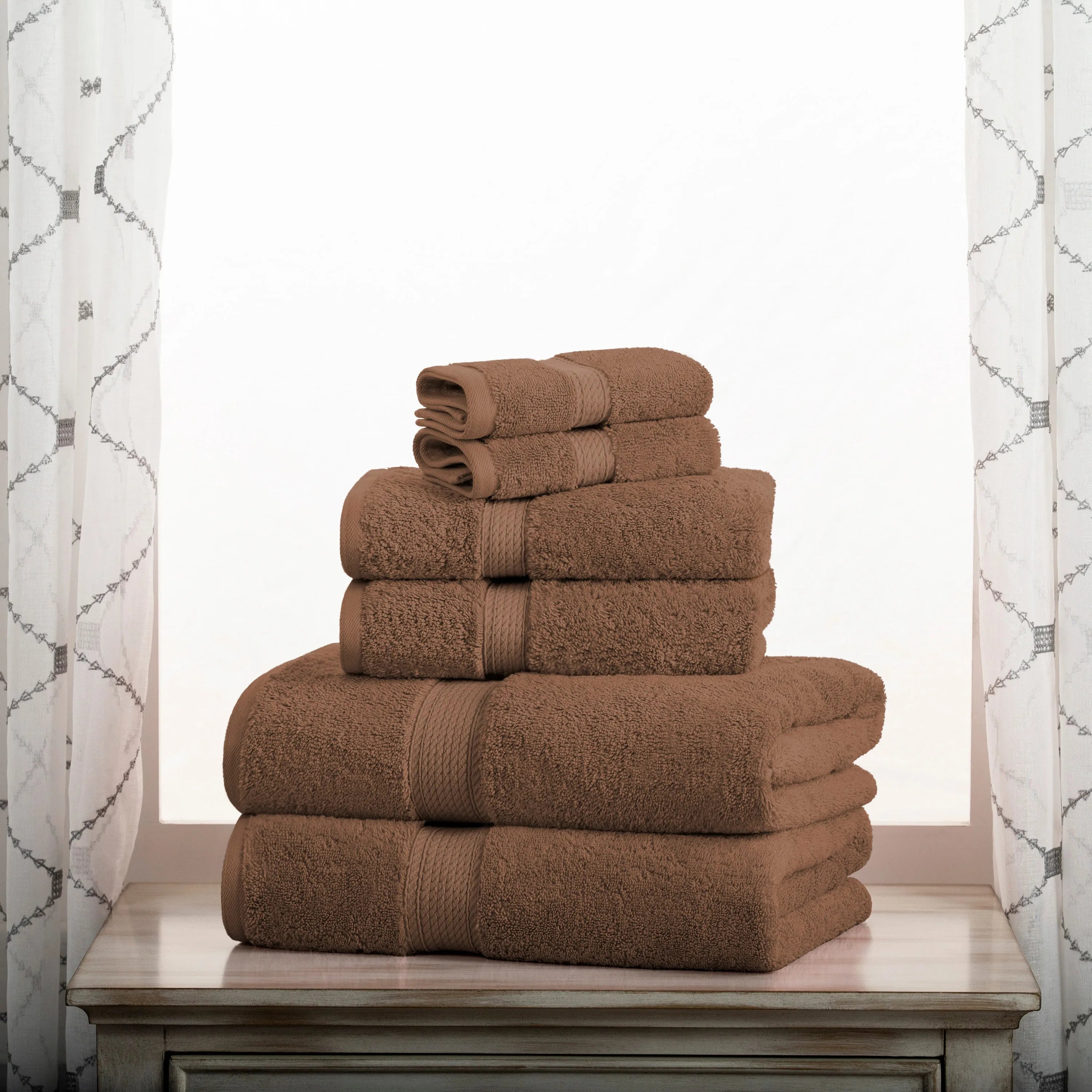 Madison Egyptian Cotton Plush Heavyweight 6 Piece Towel Set