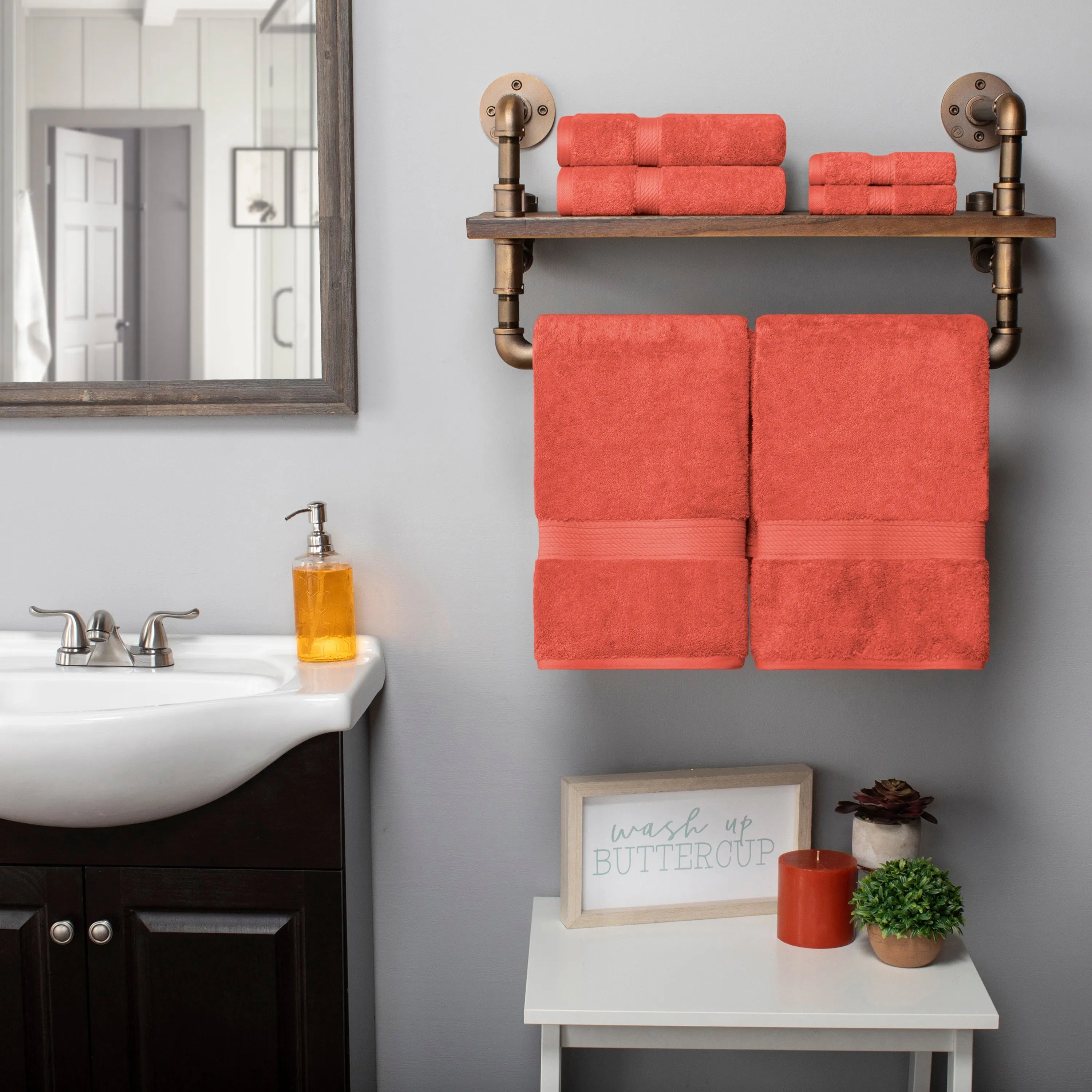 Madison Egyptian Cotton Plush Heavyweight 6 Piece Towel Set