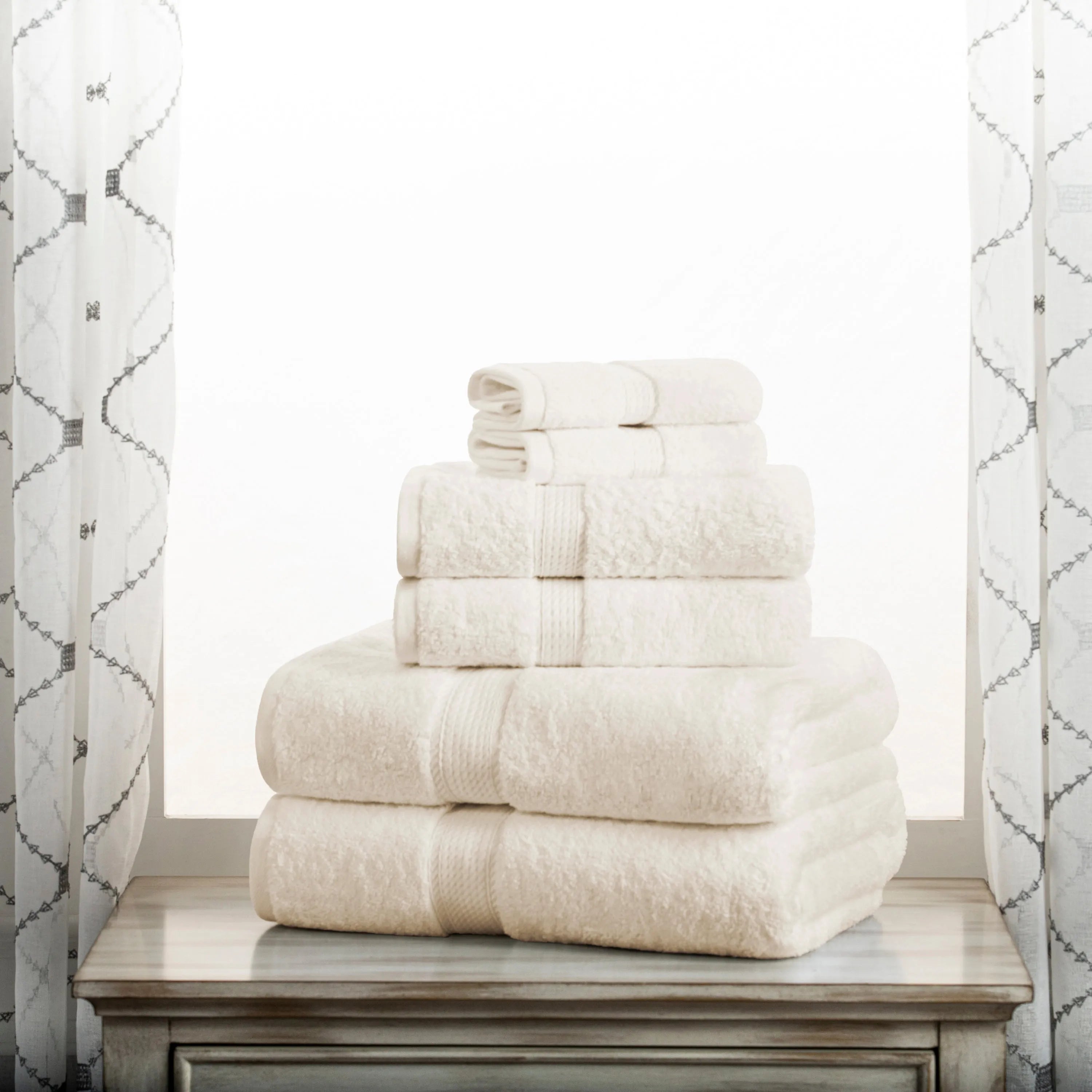 Madison Egyptian Cotton Plush Heavyweight 6 Piece Towel Set