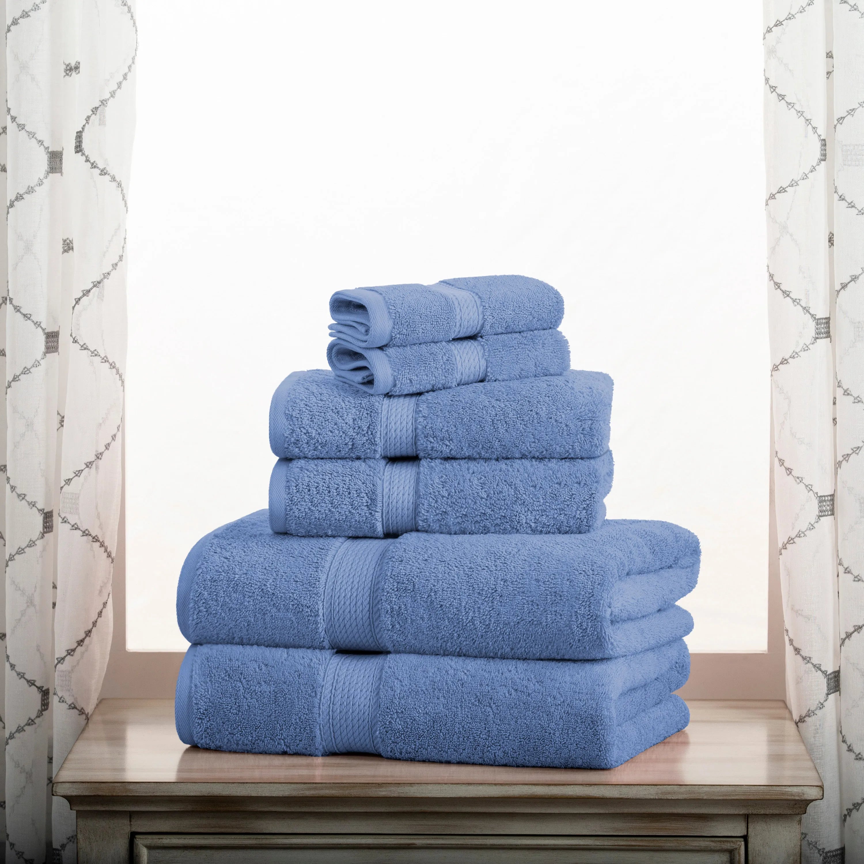 Madison Egyptian Cotton Plush Heavyweight 6 Piece Towel Set