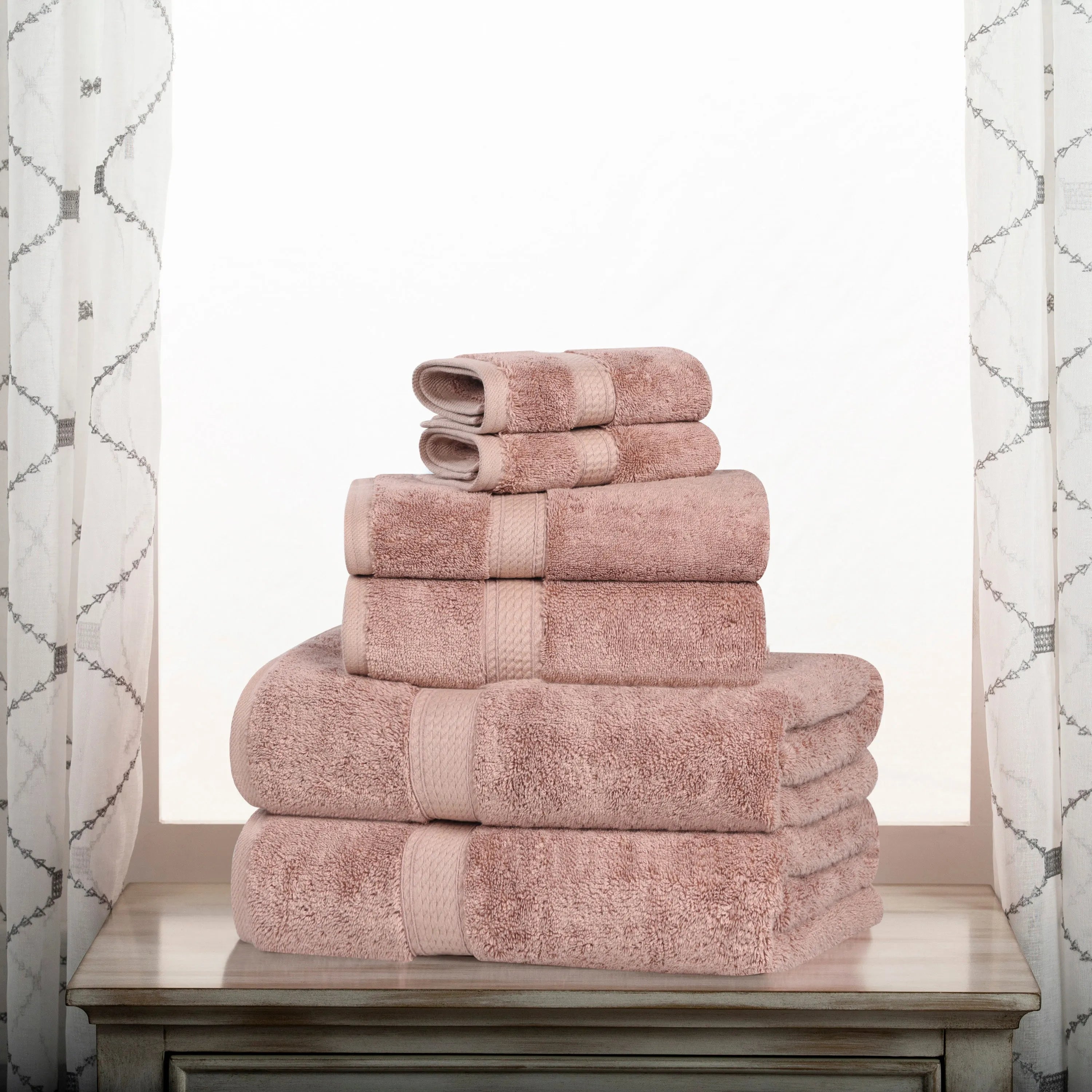 Madison Egyptian Cotton Plush Heavyweight 6 Piece Towel Set
