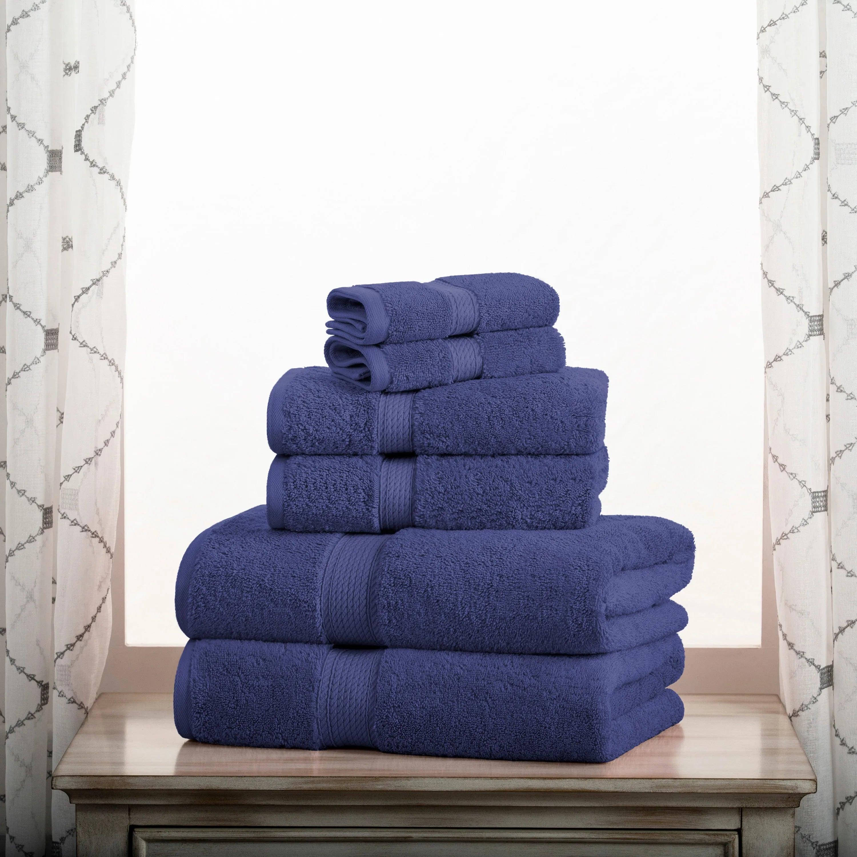 Madison Egyptian Cotton Plush Heavyweight 6 Piece Towel Set