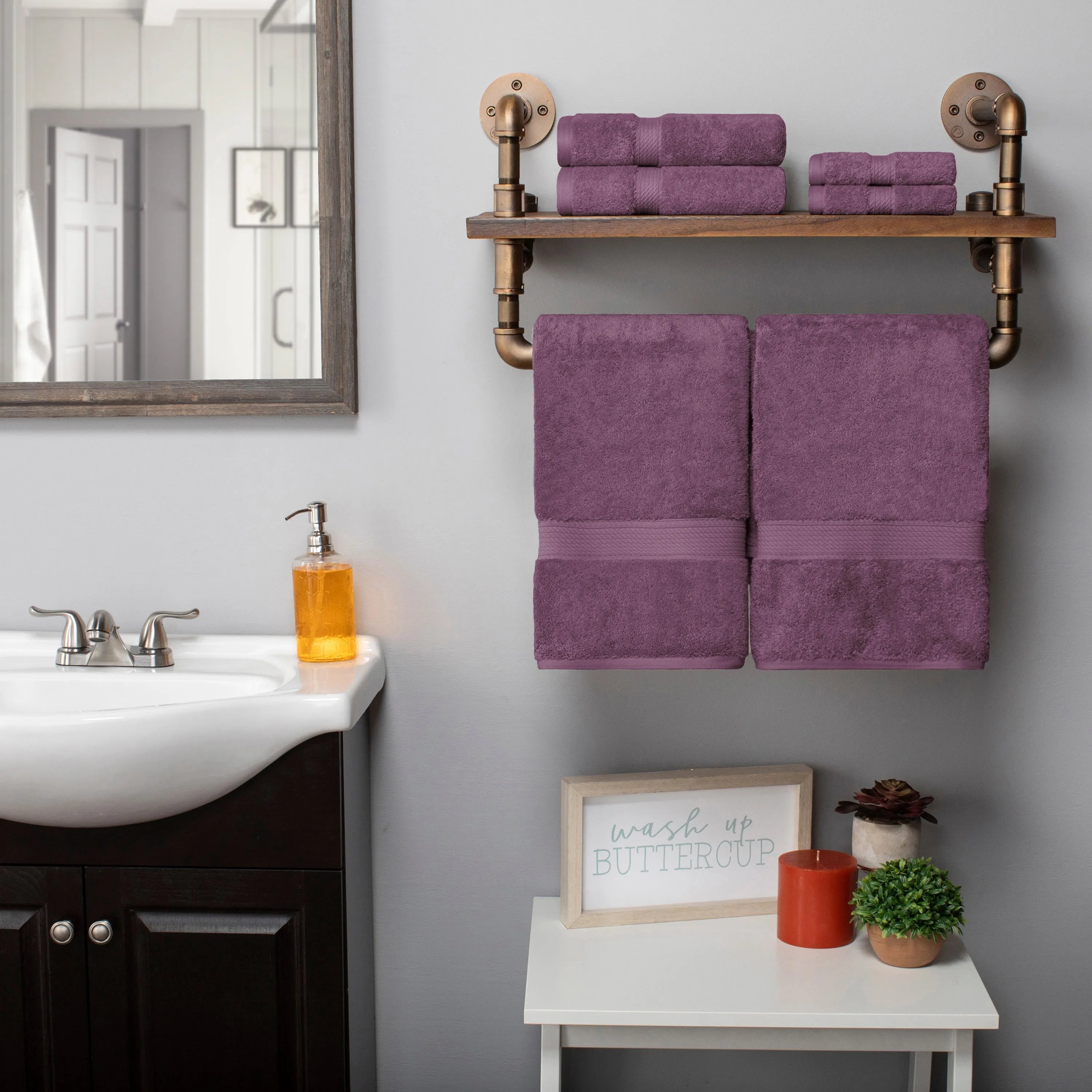 Madison Egyptian Cotton Plush Heavyweight 6 Piece Towel Set