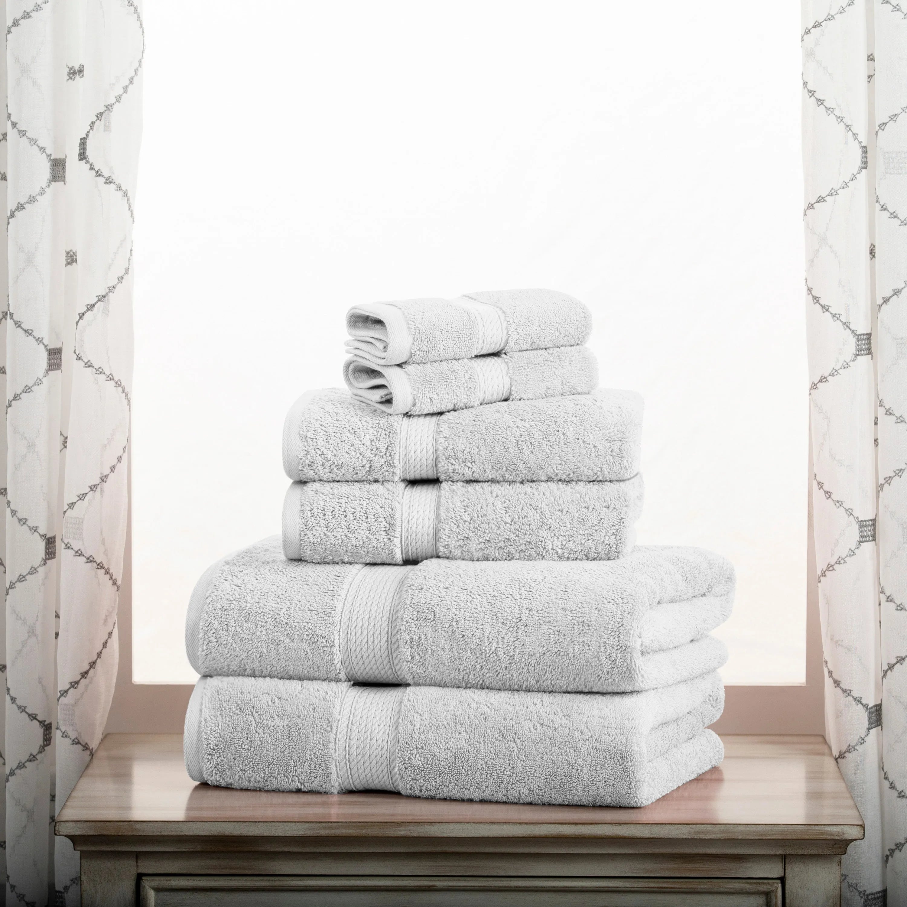 Madison Egyptian Cotton Plush Heavyweight 6 Piece Towel Set