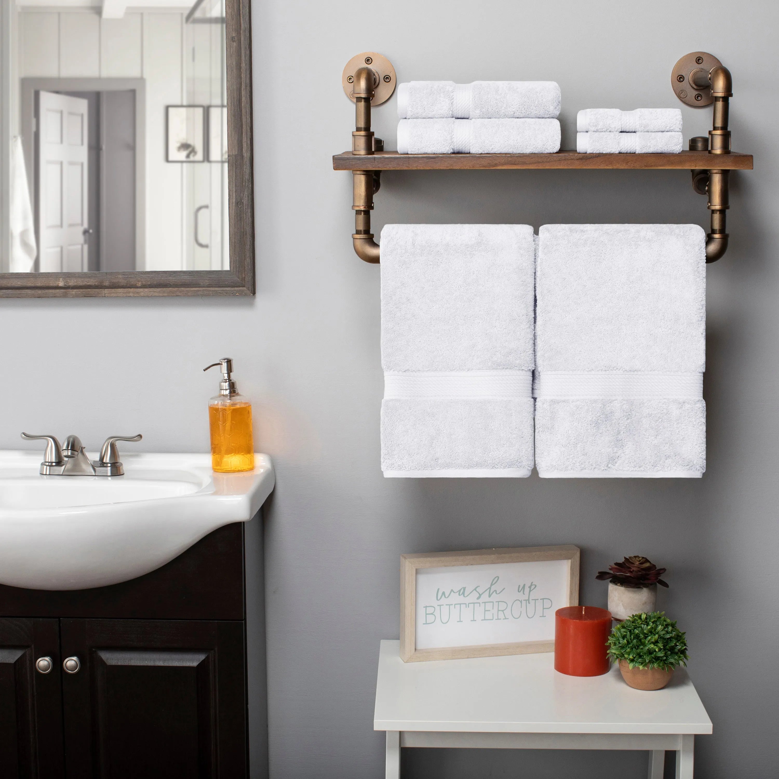 Madison Egyptian Cotton Plush Heavyweight 6 Piece Towel Set