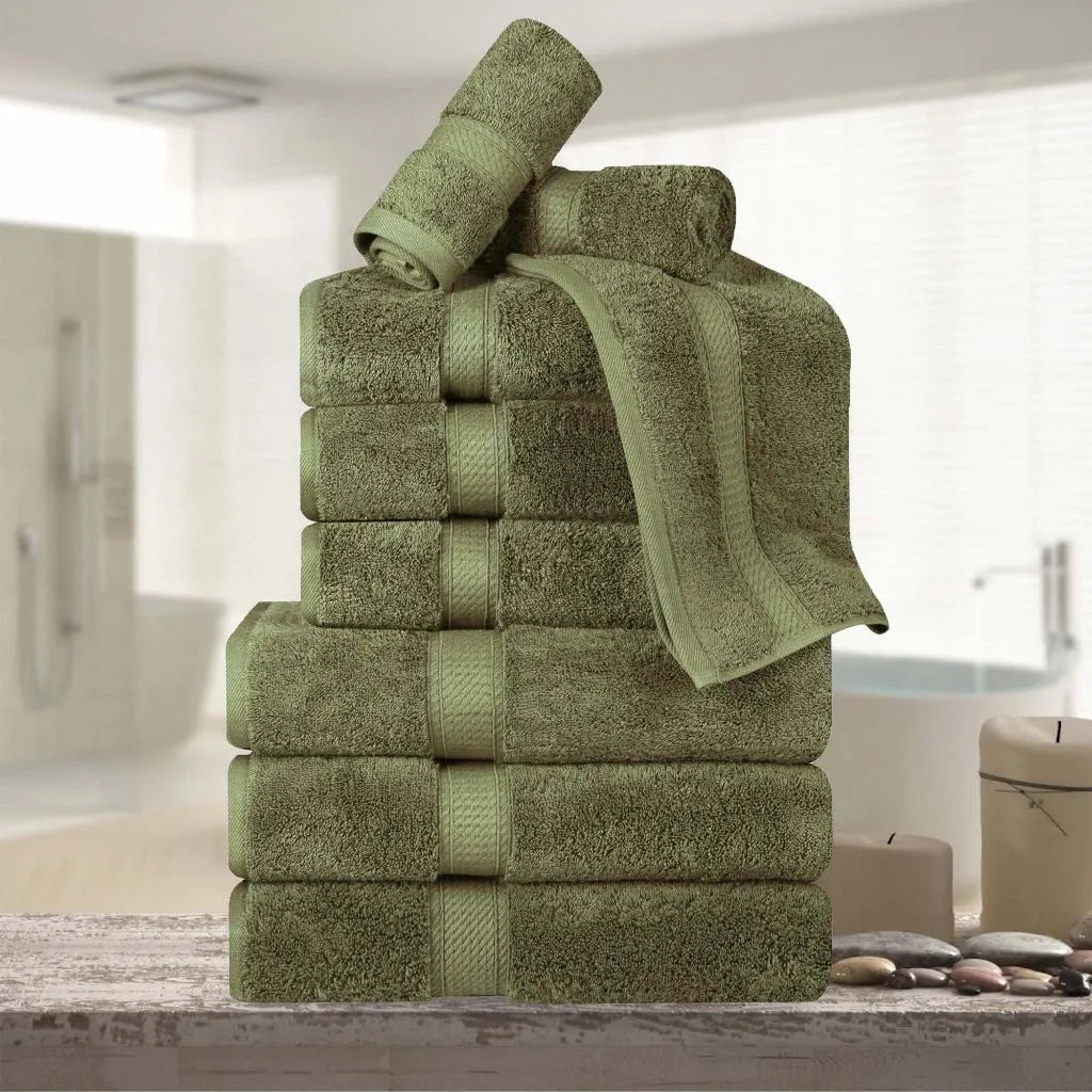 9-Piece Egyptian Cotton Plush Towel Set - Madison