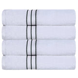 Turkish Cotton Ultra-Plush Absorbent Solid Bath Towel Set of 4