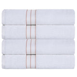 Turkish Cotton Ultra-Plush Absorbent Solid Bath Towel Set of 4