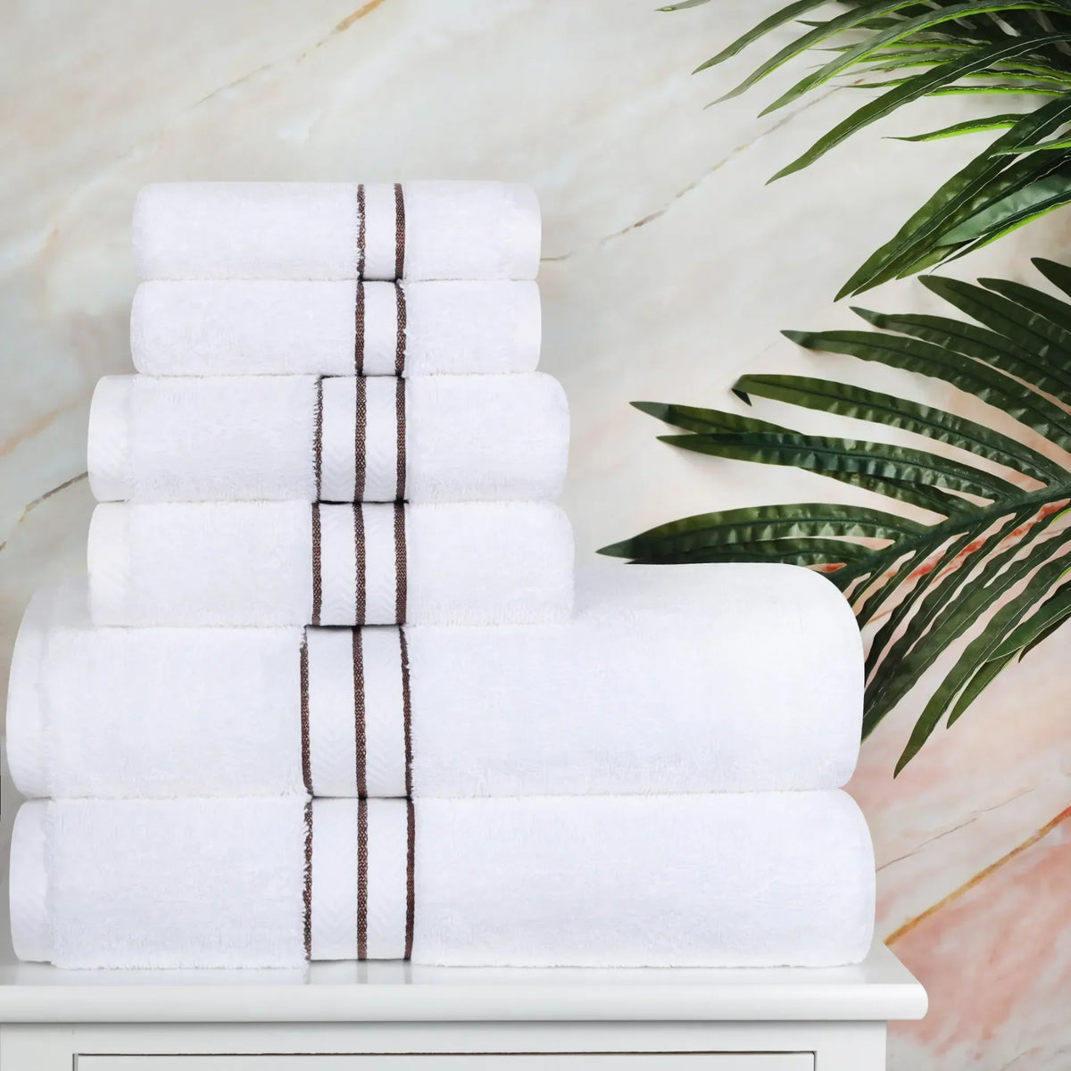 Hotel Turkish Cotton Plush Towel Set 6 Piece