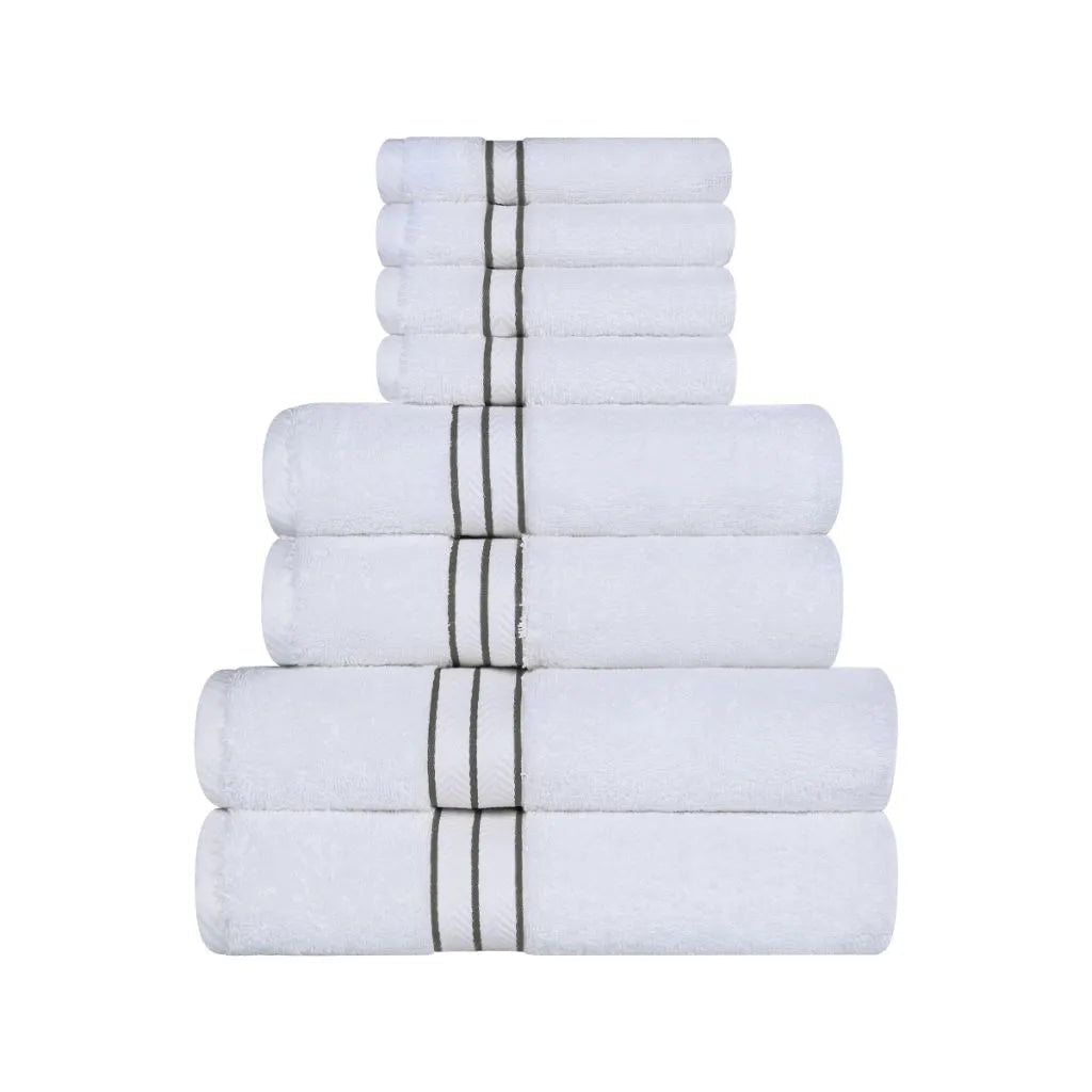 Turkish Cotton Heavyweight Plush 8 Piece Towel Set