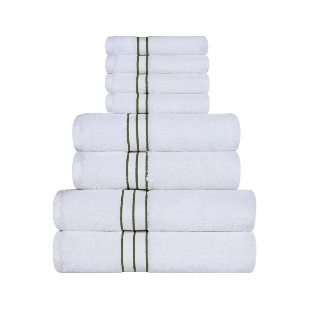 Turkish Cotton Heavyweight Plush 8 Piece Towel Set