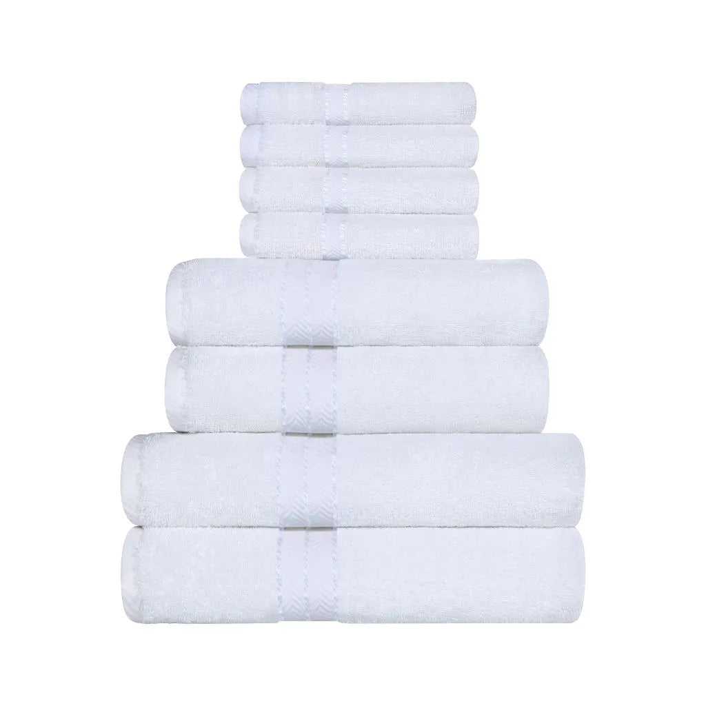 Turkish Cotton Heavyweight Plush 8 Piece Towel Set