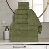 Napa Zero Twist Cotton Solid Waffle Honeycomb 9 Piece Towel Set