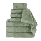 Rayon from Bamboo Eco-Friendly Fluffy Soft Solid 9 Piece Towel Set