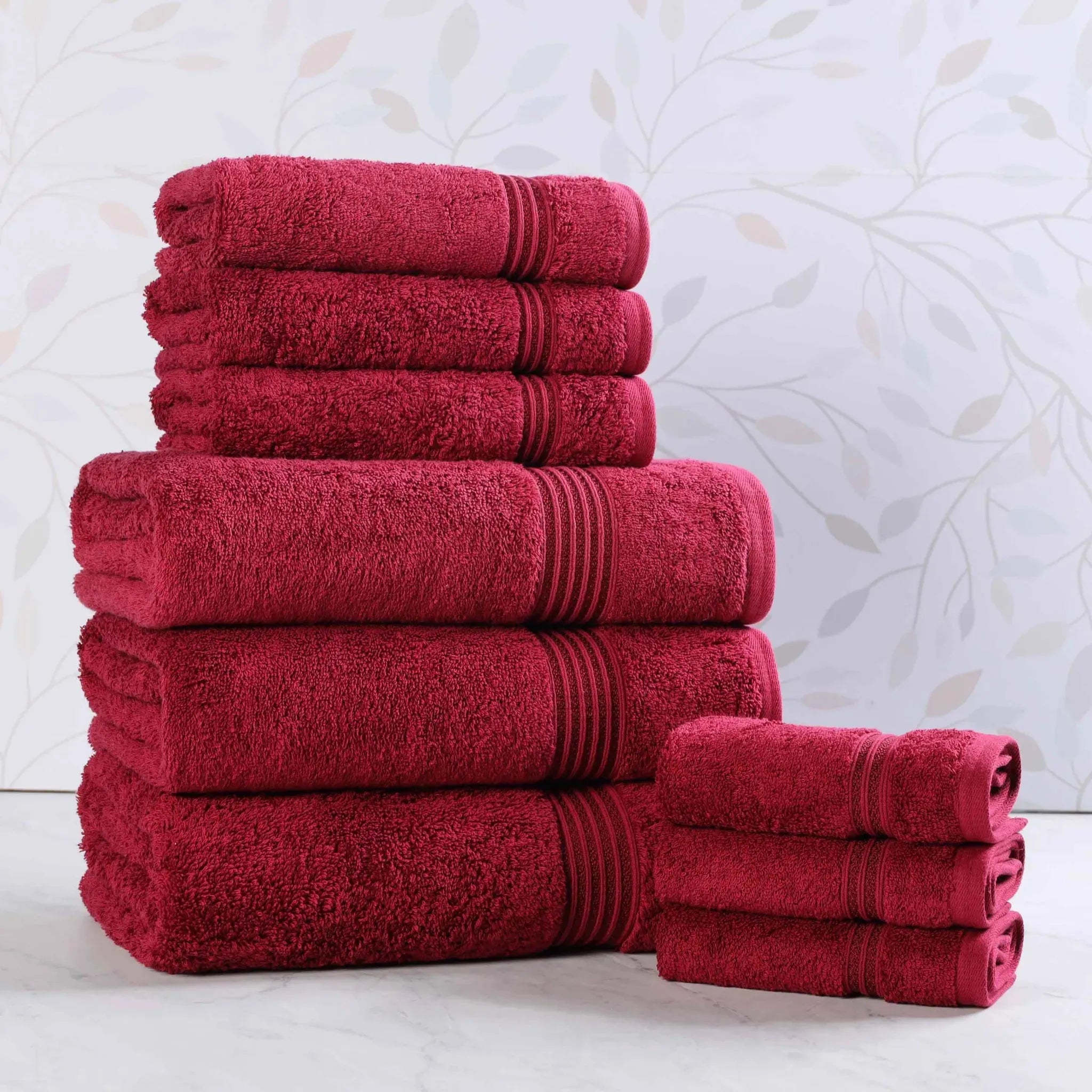 Heritage Egyptian Cotton Plush Absorbent Luxury 9 Piece Towel Set