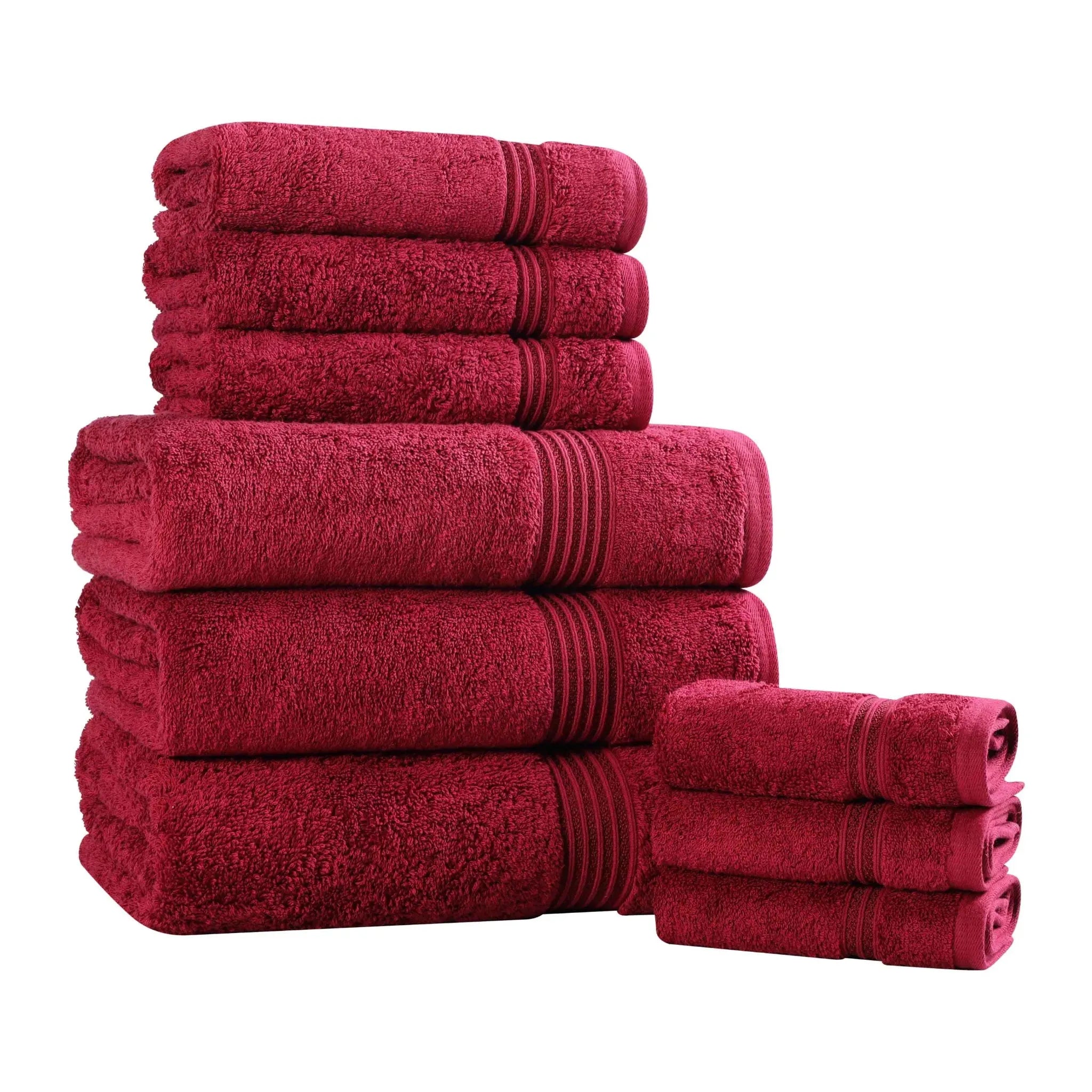 Heritage Egyptian Cotton Plush Absorbent Luxury 9 Piece Towel Set