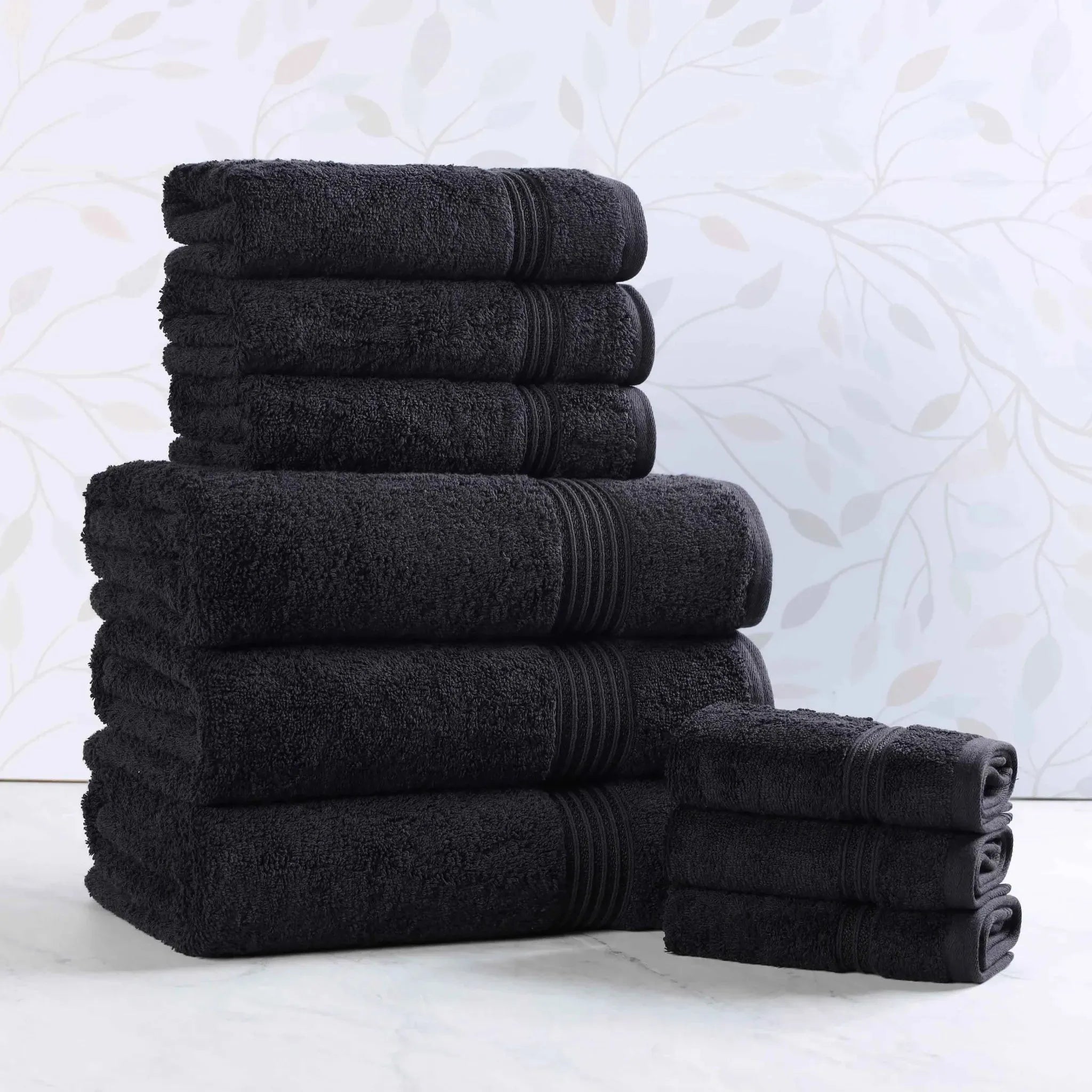 Heritage Egyptian Cotton Plush Absorbent Luxury 9 Piece Towel Set