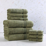 Heritage Egyptian Cotton Plush Absorbent Luxury 9 Piece Towel Set