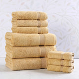 Heritage Egyptian Cotton Plush Absorbent Luxury 9 Piece Towel Set