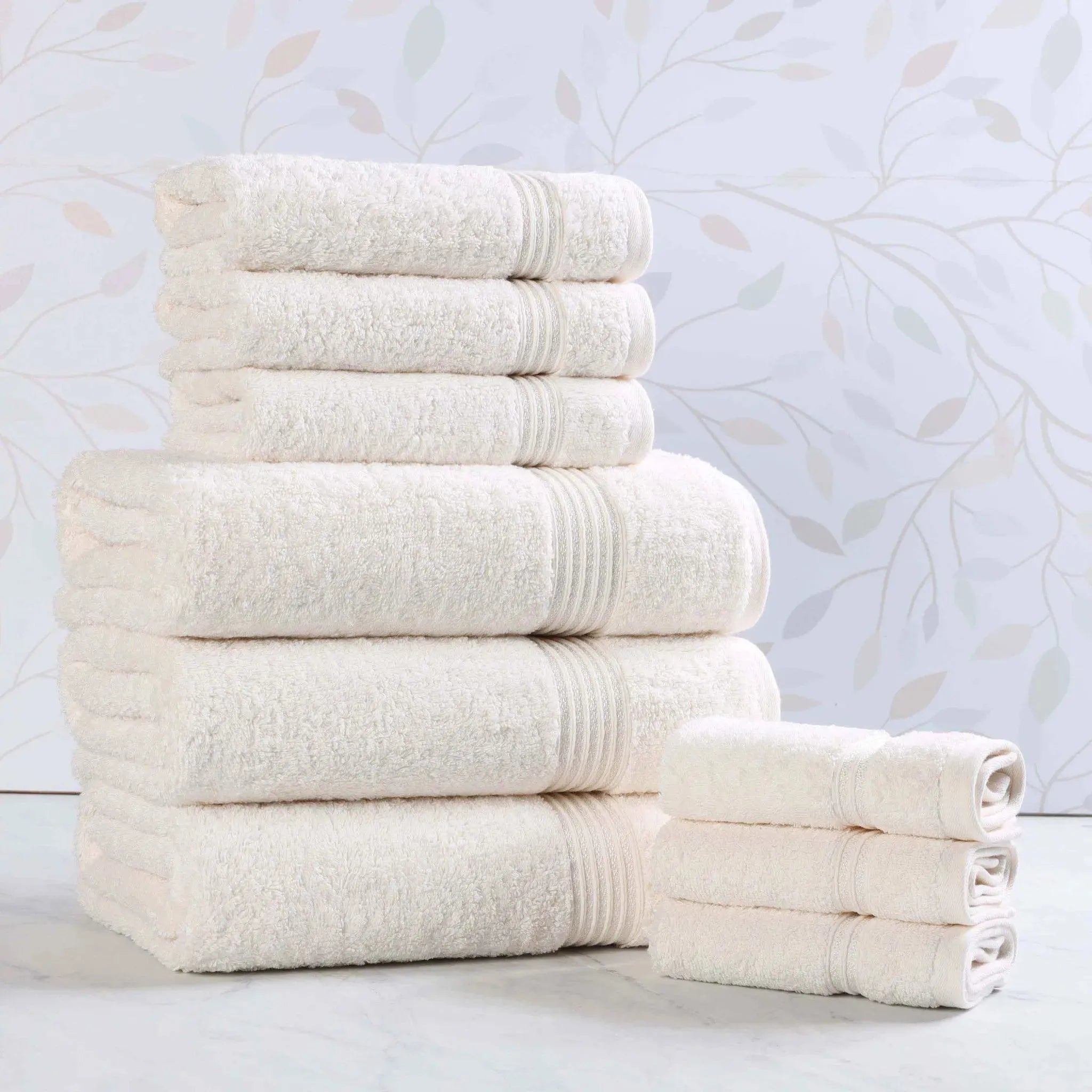 Heritage Egyptian Cotton Plush Absorbent Luxury 9 Piece Towel Set