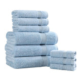 Heritage Egyptian Cotton Plush Absorbent Luxury 9 Piece Towel Set