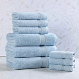 Heritage Egyptian Cotton Plush Absorbent Luxury 9 Piece Towel Set