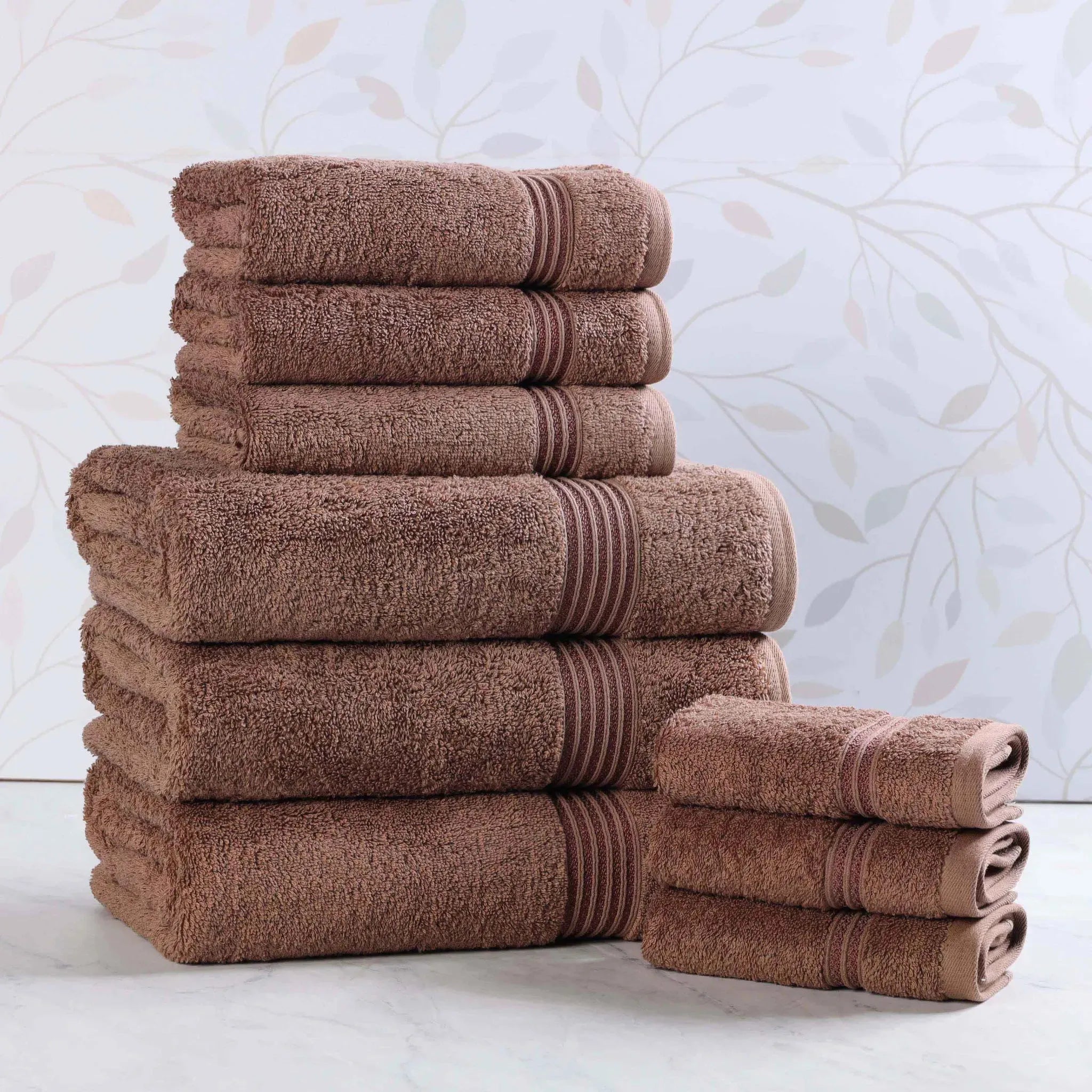 Heritage Egyptian Cotton Plush Absorbent Luxury 9 Piece Towel Set