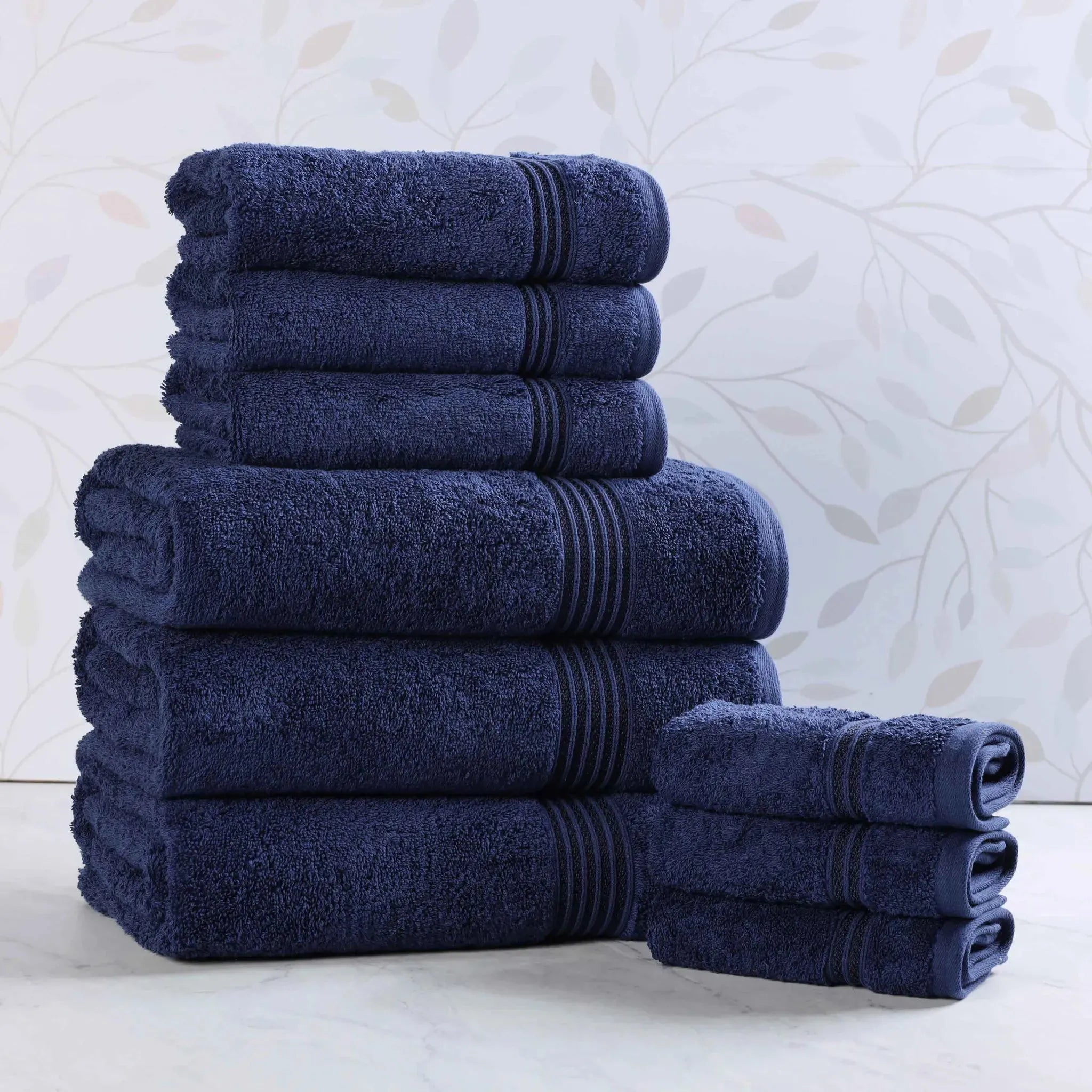 Heritage Egyptian Cotton Plush Absorbent Luxury 9 Piece Towel Set