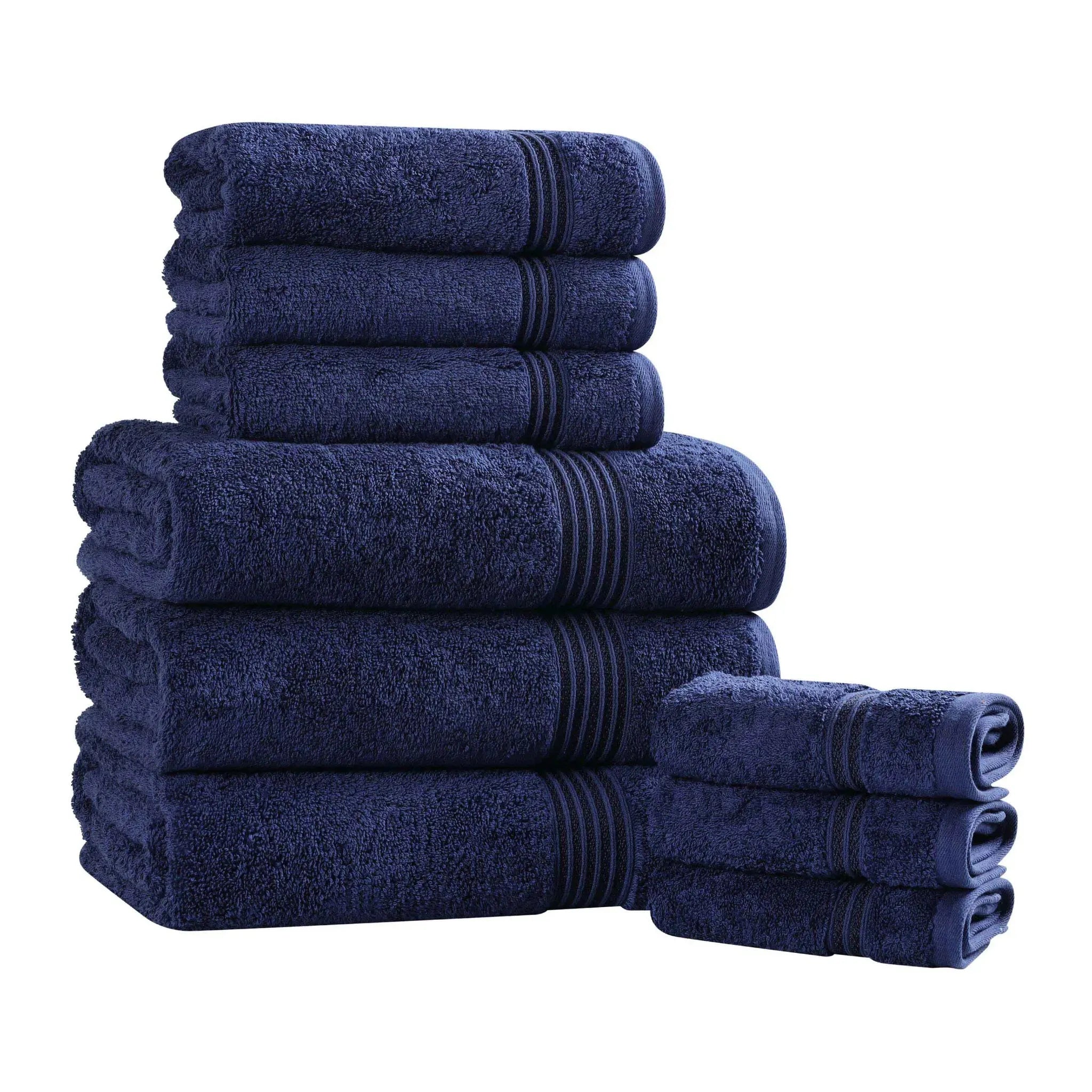 Heritage Egyptian Cotton Plush Absorbent Luxury 9 Piece Towel Set