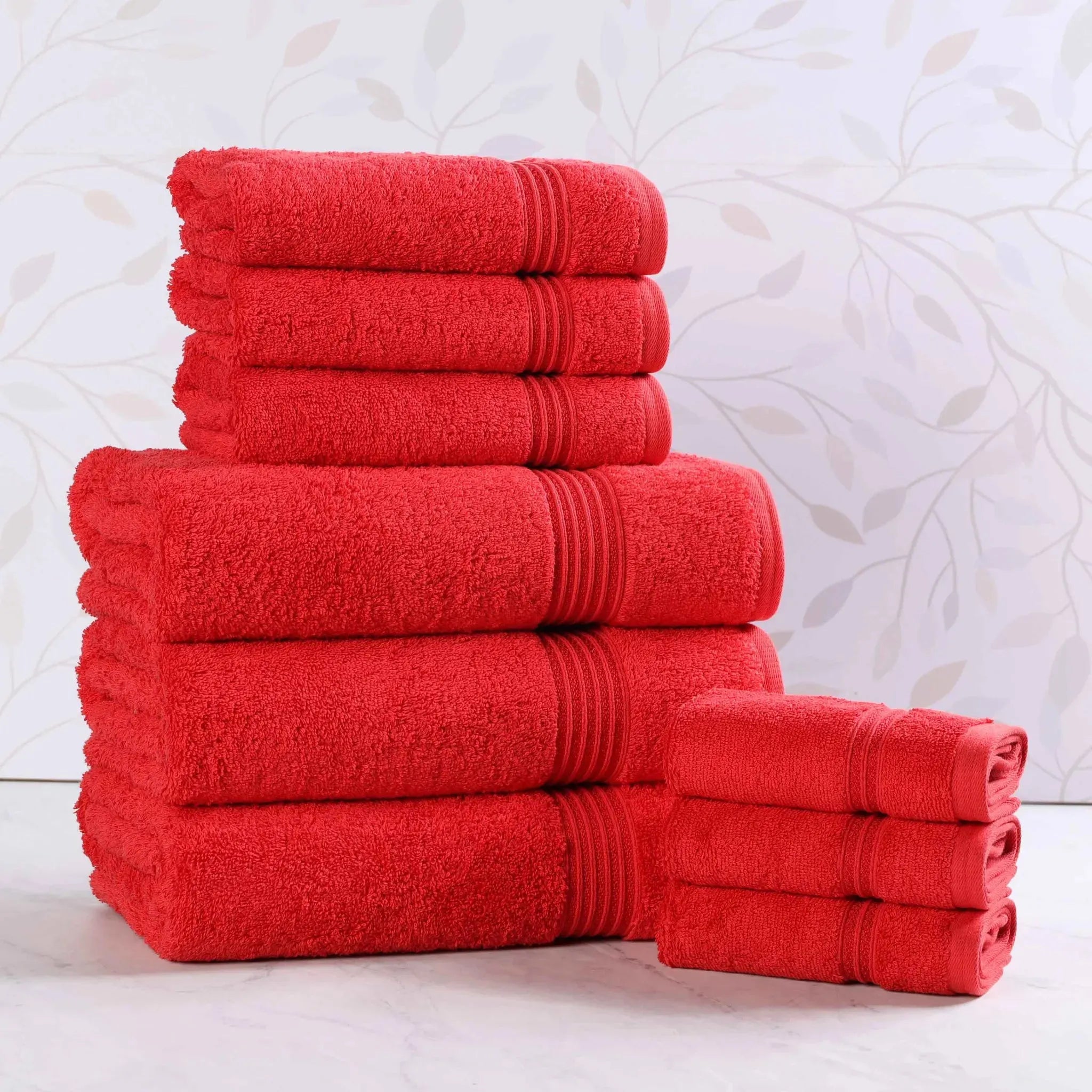 Heritage Egyptian Cotton Plush Absorbent Luxury 9 Piece Towel Set