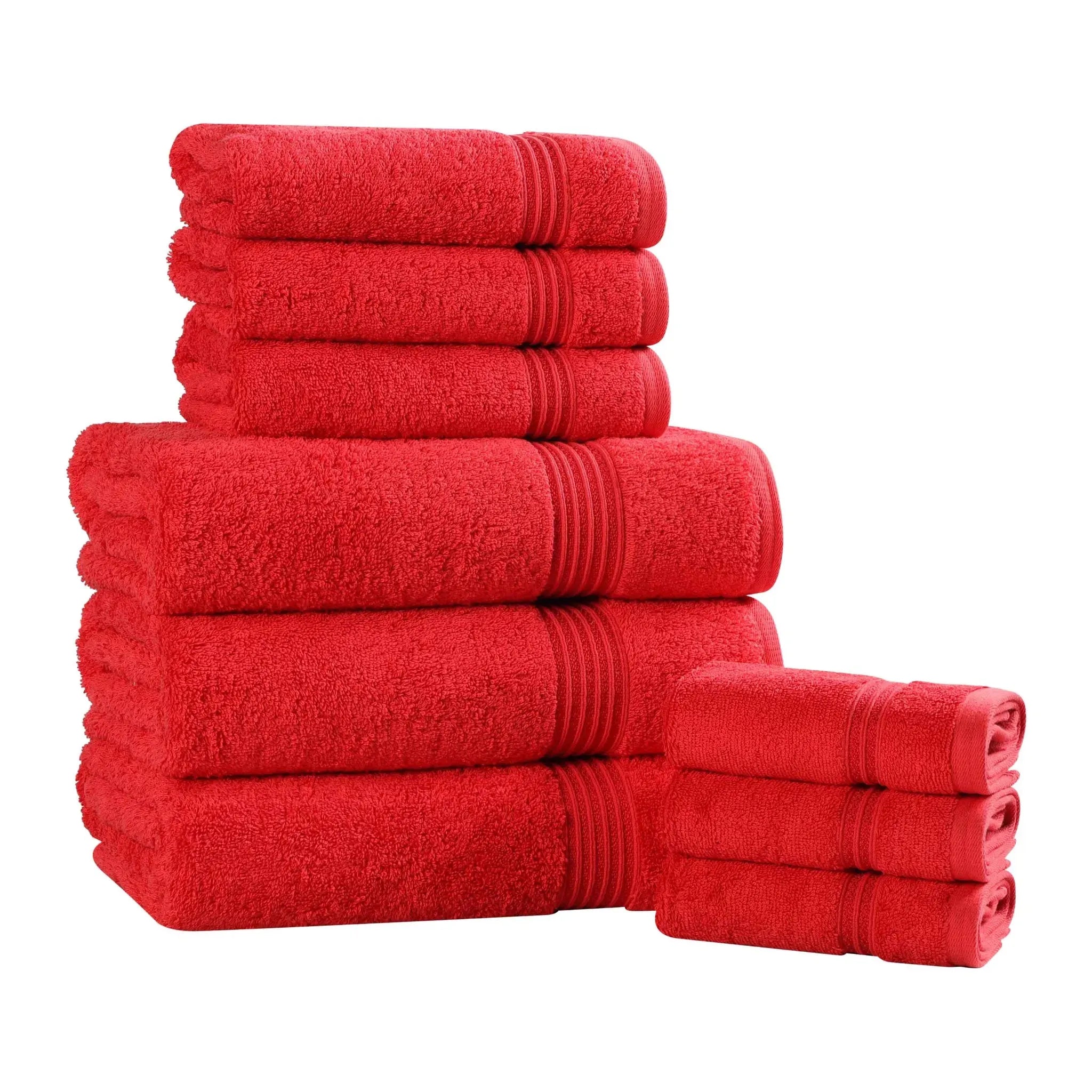 Heritage Egyptian Cotton Plush Absorbent Luxury 9 Piece Towel Set