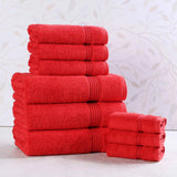Heritage Egyptian Cotton Plush Absorbent Luxury 9 Piece Towel Set