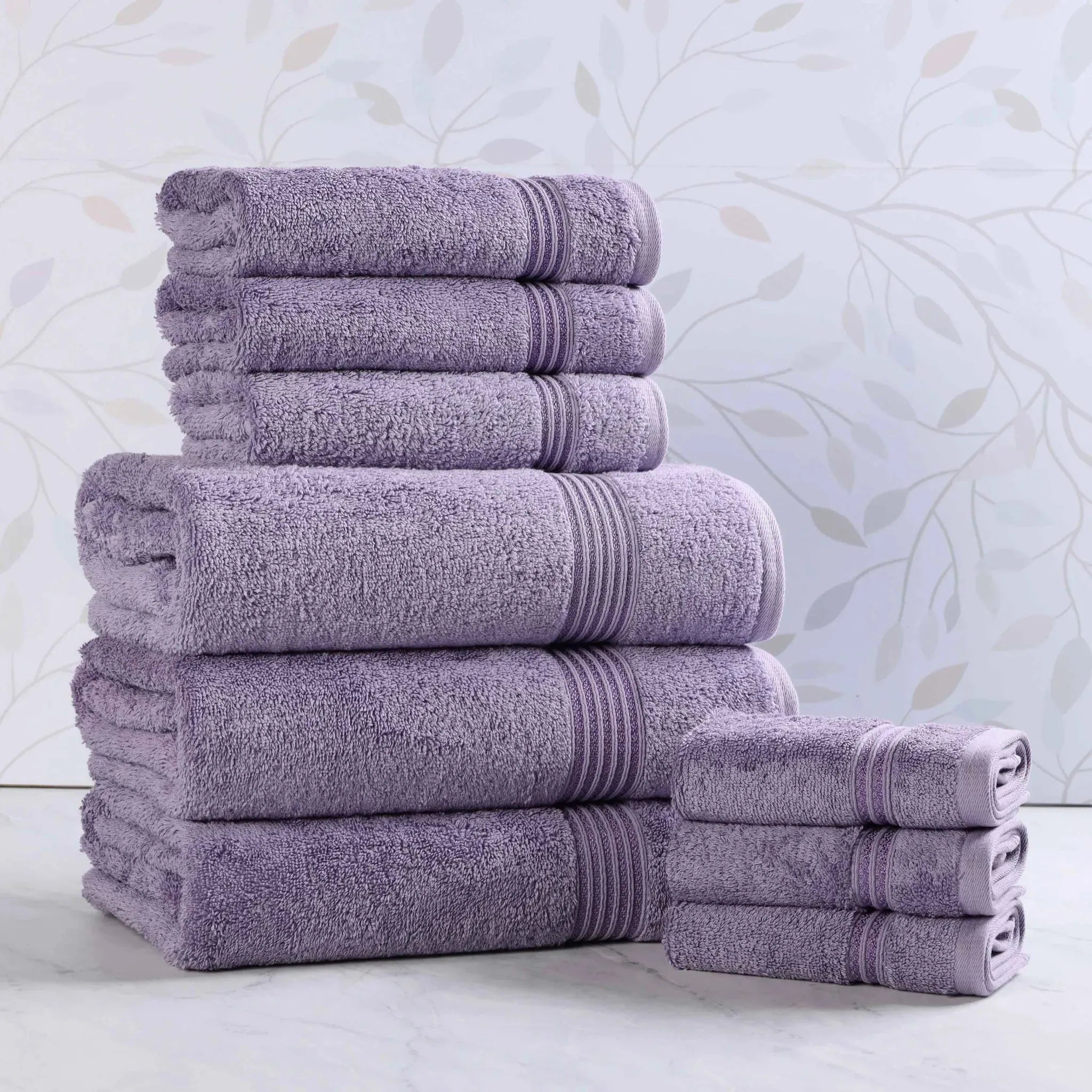Heritage Egyptian Cotton Plush Absorbent Luxury 9 Piece Towel Set