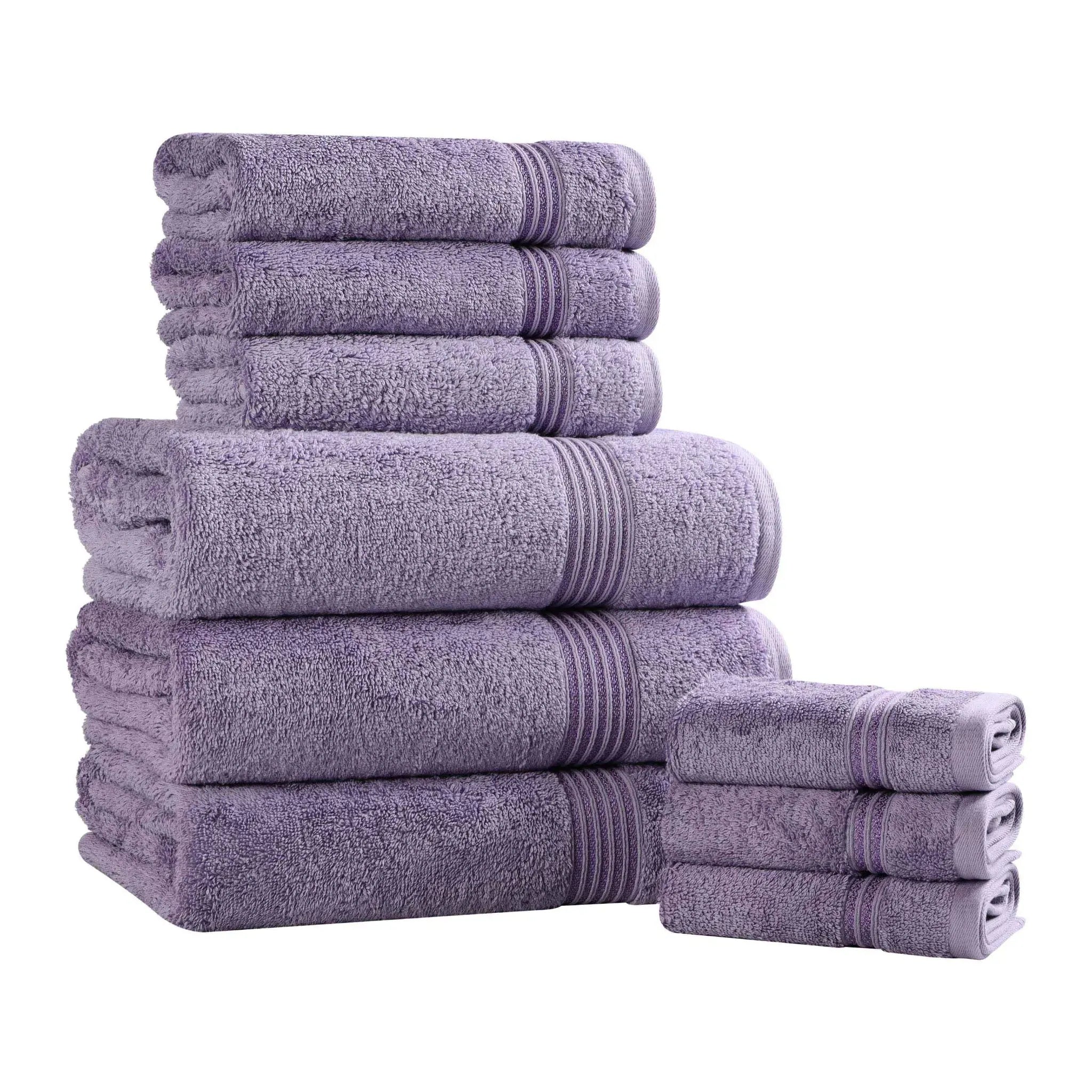 Heritage Egyptian Cotton Plush Absorbent Luxury 9 Piece Towel Set