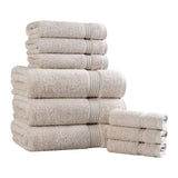 Heritage Egyptian Cotton Plush Absorbent Luxury 9 Piece Towel Set