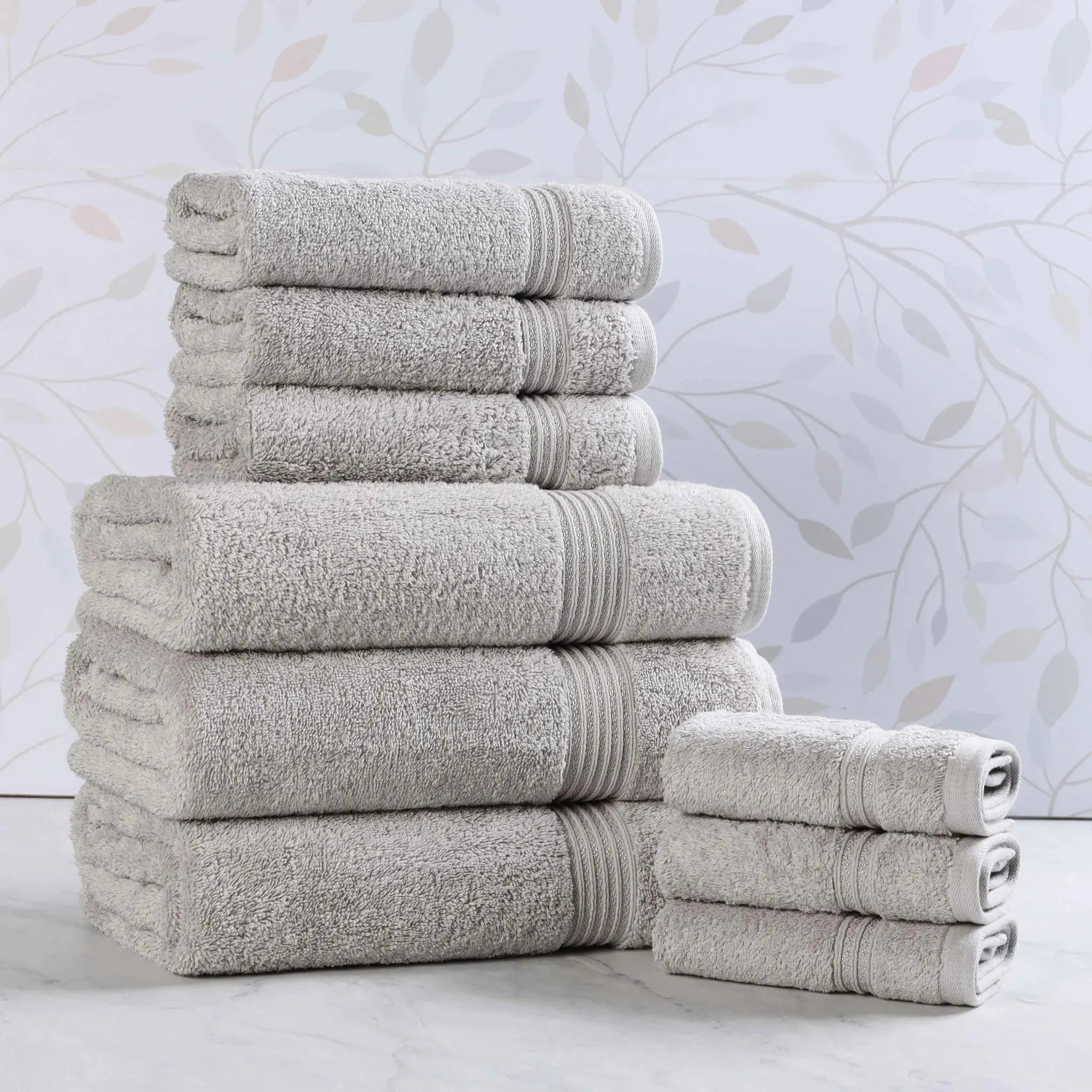 Heritage Egyptian Cotton Plush Absorbent Luxury 9 Piece Towel Set