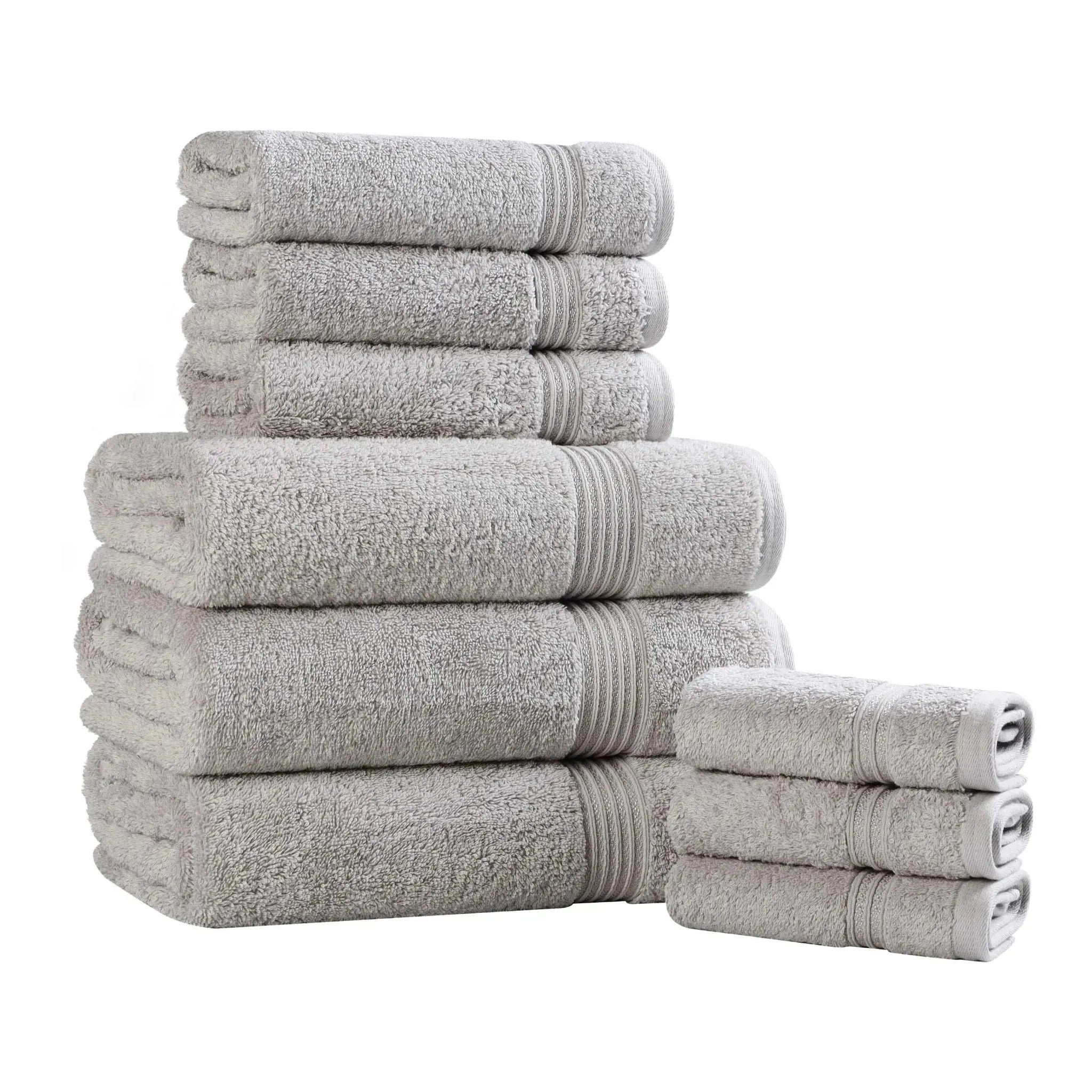 Heritage Egyptian Cotton Plush Absorbent Luxury 9 Piece Towel Set