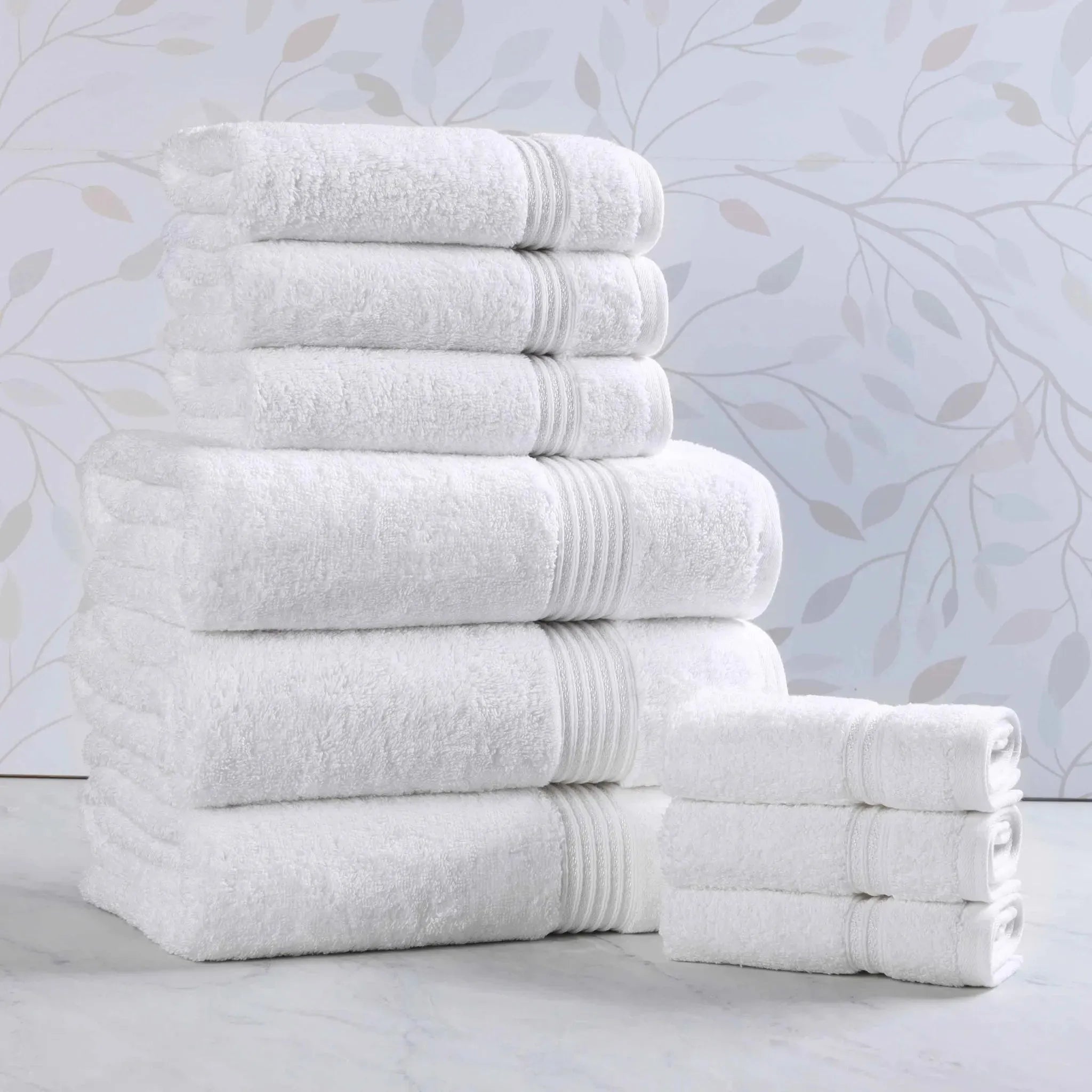 Heritage Egyptian Cotton Plush Absorbent Luxury 9 Piece Towel Set