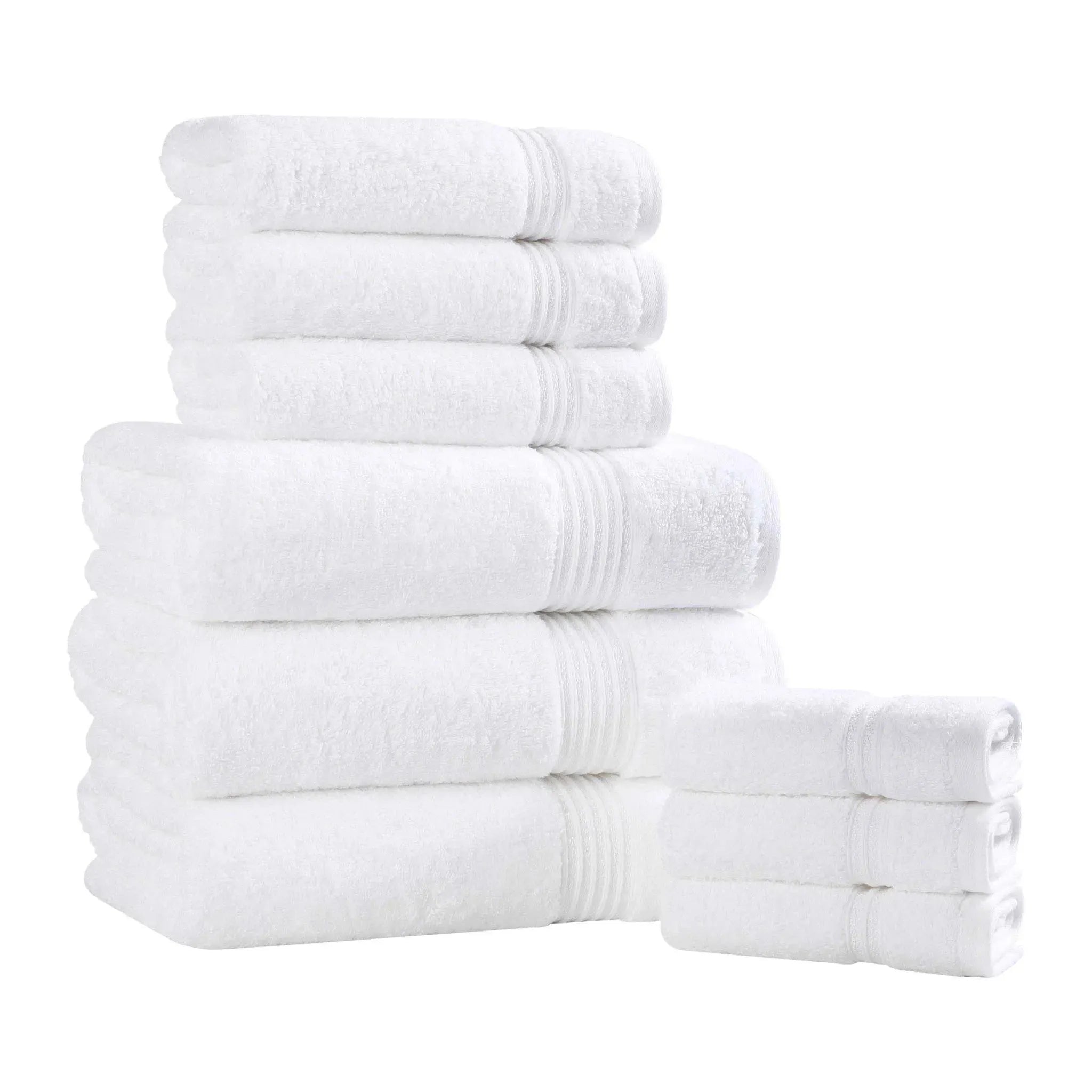 Heritage Egyptian Cotton Plush Absorbent Luxury 9 Piece Towel Set