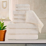 Rayon from Bamboo Eco-Friendly Fluffy Soft Solid 9 Piece Towel Set