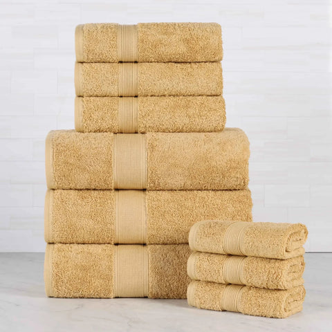 Oregon Organic Cotton Medium Weight Solid 9-Piece Towel Set