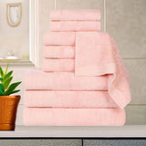 Rayon from Bamboo Eco-Friendly Fluffy Soft Solid 9 Piece Towel Set