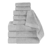 Rayon from Bamboo Eco-Friendly Fluffy Soft Solid 9 Piece Towel Set